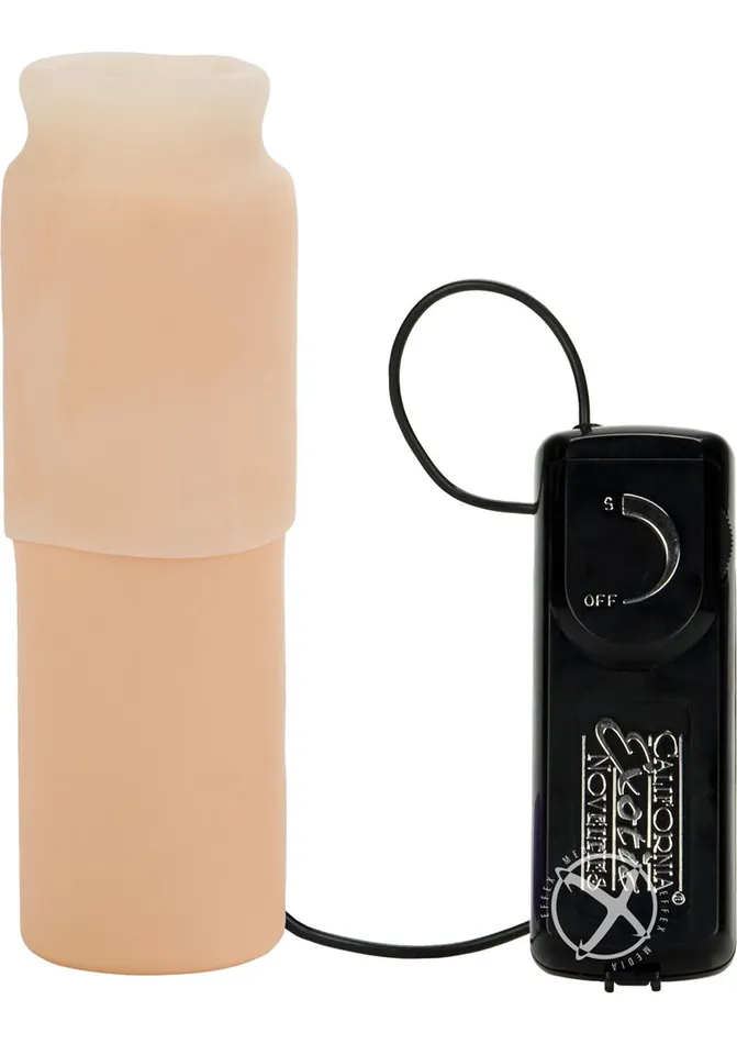 Male Sex Toys Optimum Series Optimum Series Vibrating Oro Simulator Masturbator with Wired Remote Control Vanilla