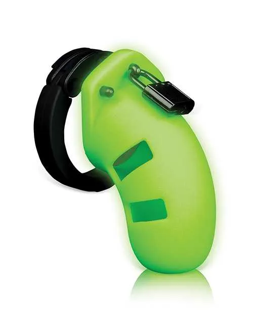 Male Sex Toys Ouch Ouch Model 20 Silicone Cock Cage 35in Glow in the Dark Green Male Sex Toys Ouch Ouch Model 20 Silicone Cock Cage 35in Glow in the Dark Green