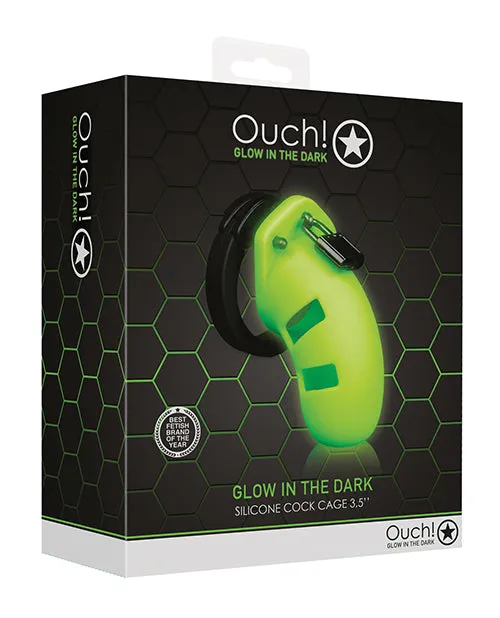 Male Sex Toys Ouch Ouch Model 20 Silicone Cock Cage 35in Glow in the Dark Green Male Sex Toys Ouch Ouch Model 20 Silicone Cock Cage 35in Glow in the Dark Green