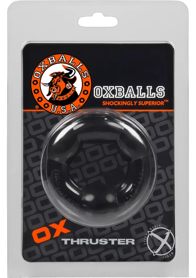 Male Sex Toys Oxballs Oxballs Thruster Cock Ring Black