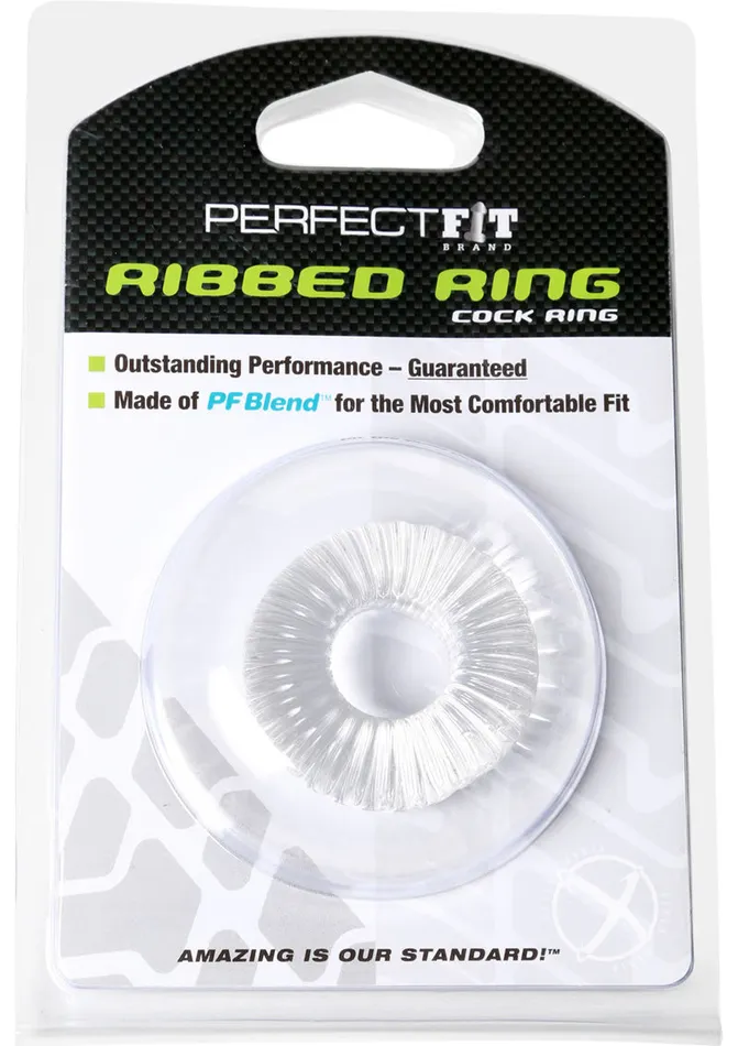 Male Sex Toys Perfect Fit Perfect Fit Ribbed Ring Cock Ring Clear