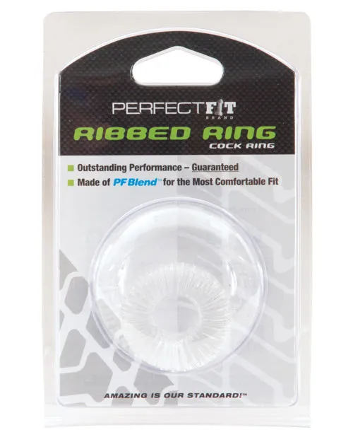 Male Sex Toys Perfect Fit Perfect Fit Ribbed Ring Cock Ring Clear
