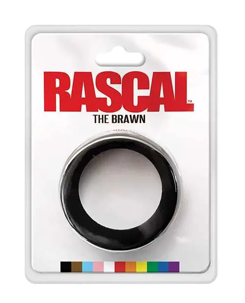 Male Sex Toys Rascal Toys Rascal The Brawn Silicone Cock Ring Black
