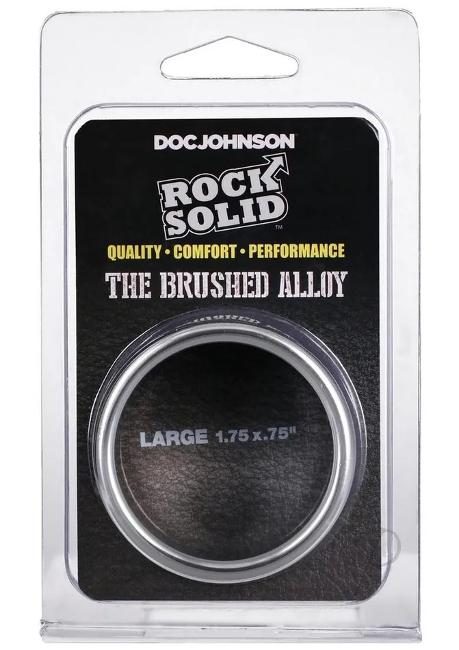 Male Sex Toys Rock Solid Rock Solid Brushed Alloy Aluminum Cock Ring Large Silver Male Sex Toys Rock Solid Rock Solid Brushed Alloy Aluminum Cock Ring Large Silver