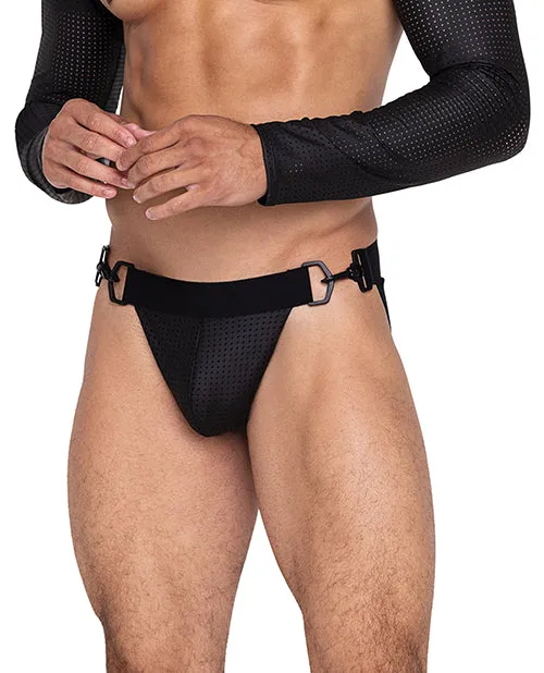 Male Sex Toys Roma Confidential Master Jockstrap wHook Ring Closure Contoured Pouch Black XL Male Sex Toys Roma Confidential Master Jockstrap wHook Ring Closure Contoured Pouch Black XL