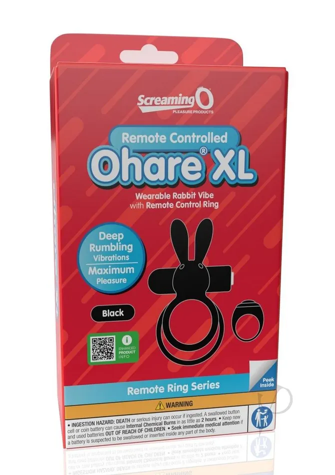 Male Sex Toys Screaming O Screaming O Ohare XL Rechargeable Silicone Vibrating Cock Ring with Remote Control Black Male Sex Toys Screaming O Screaming O Ohare XL Rechargeable Silicone Vibrating Cock Ring with Remote Control Black
