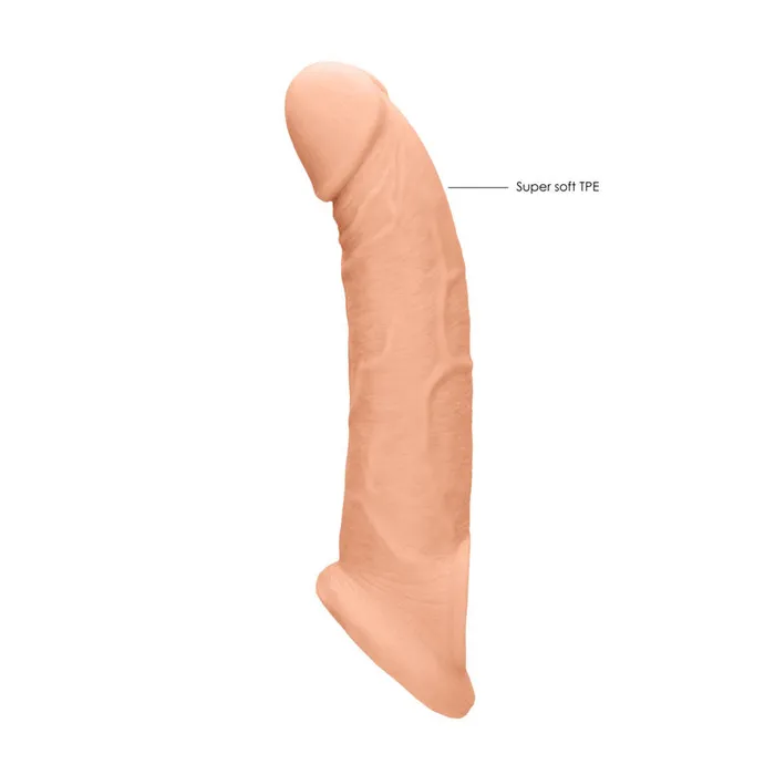 Male Sex Toys Shots Toys REALROCK 9 Inch Realistic Penis Extender with Rings