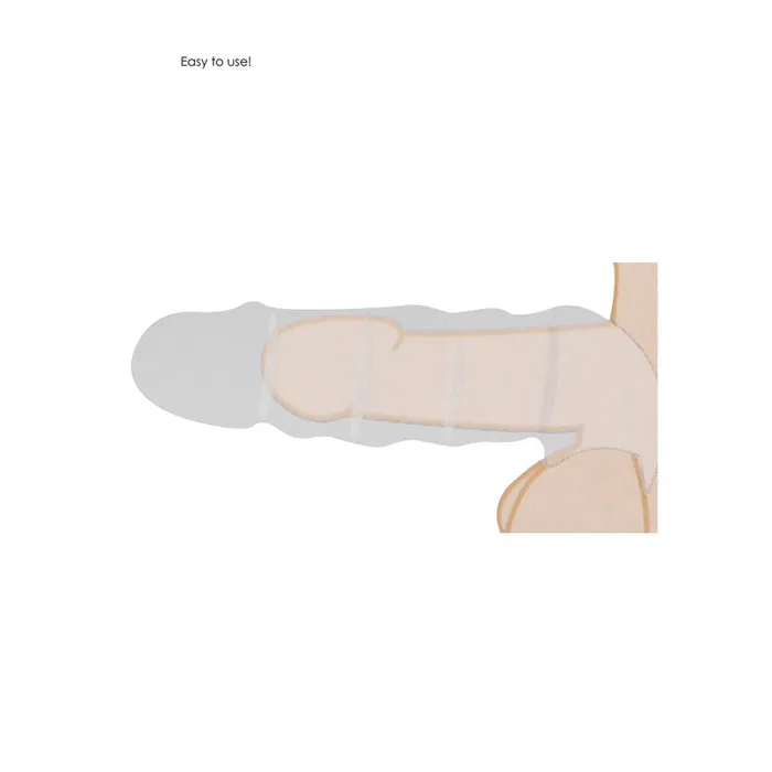 Male Sex Toys Shots Toys REALROCK 9 Inch Realistic Penis Extender with Rings