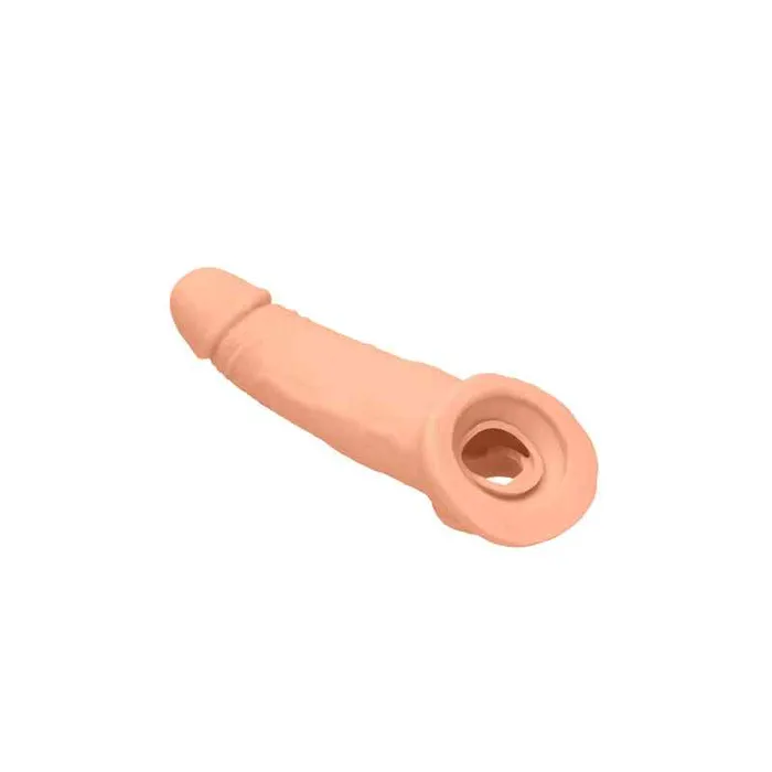 Male Sex Toys Shots Toys REALROCK 9 Inch Realistic Penis Extender with Rings