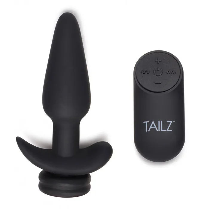 Male Sex Toys Small Vibrating Anal Plug with Interchangeable Fox Tail Tailz