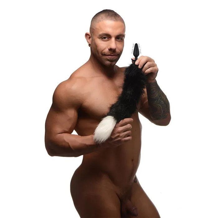 Male Sex Toys Small Vibrating Anal Plug with Interchangeable Fox Tail Tailz