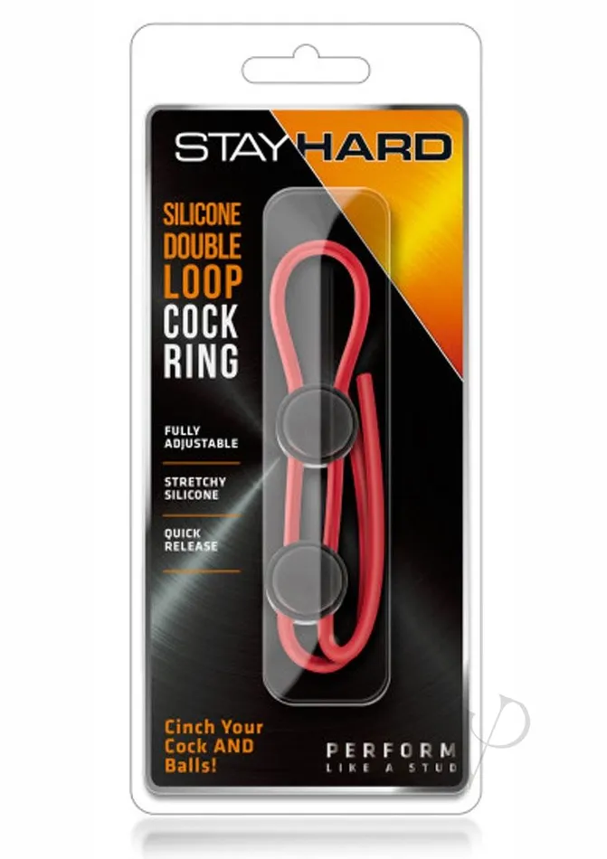 Male Sex Toys Stay Hard Stay Hard Silicone Double Loop Cock Ring Adjustable Cock Tie Red Male Sex Toys Stay Hard Stay Hard Silicone Double Loop Cock Ring Adjustable Cock Tie Red
