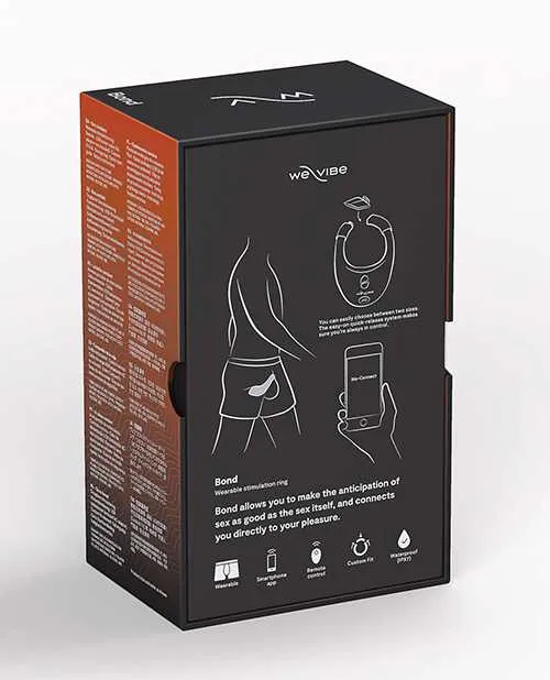 Male Sex Toys We Vibe WeVibe Bond Rechargeable Silicone Cock Ring with Remote Control Black Male Sex Toys We Vibe WeVibe Bond Rechargeable Silicone Cock Ring with Remote Control Black