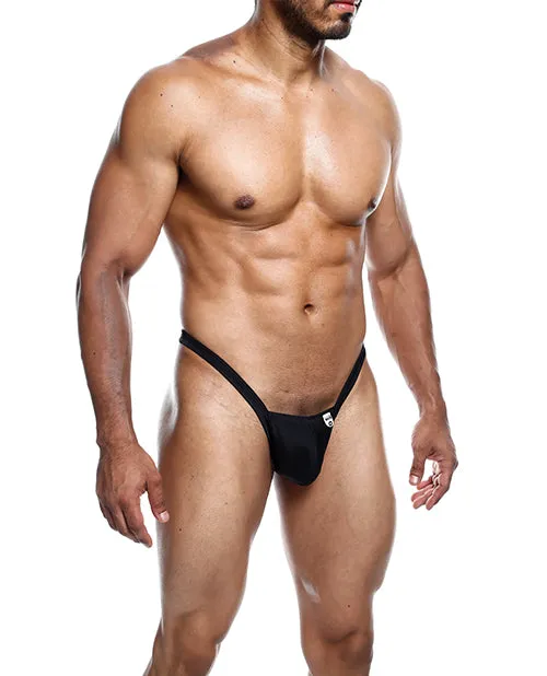 Malebasics Anal Male Basics Y Buns Thong Black MD