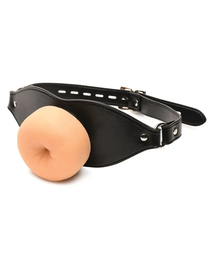 Master Series Ass Face Mouth Gag VanillaBlack Master Series Anal