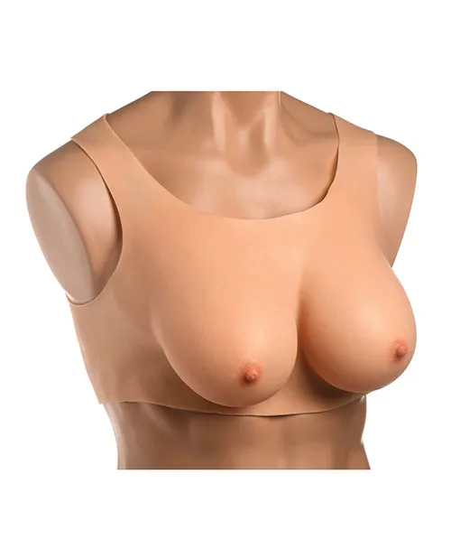 Master Series Dildos Master Series Perky Pair DCup Silicone Breast Vanilla