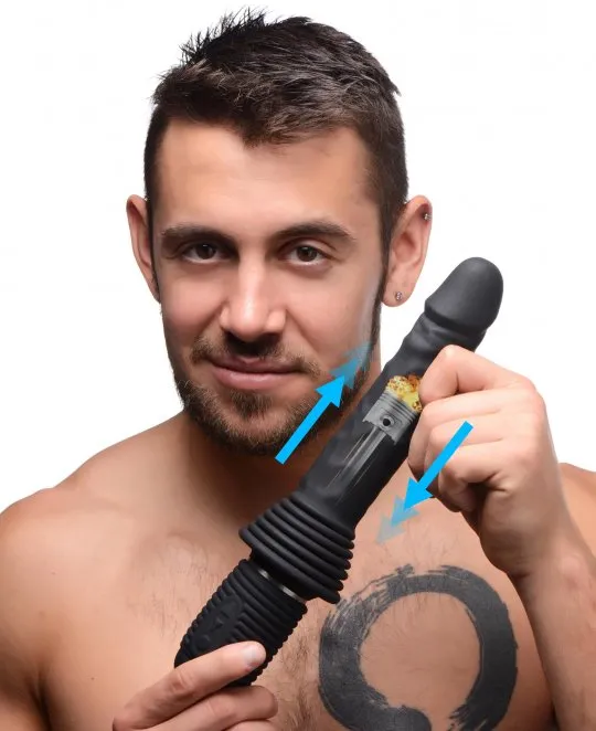 Master Series Female Sex Toys 10X Silicone Vibrating and Thrusting Dildo