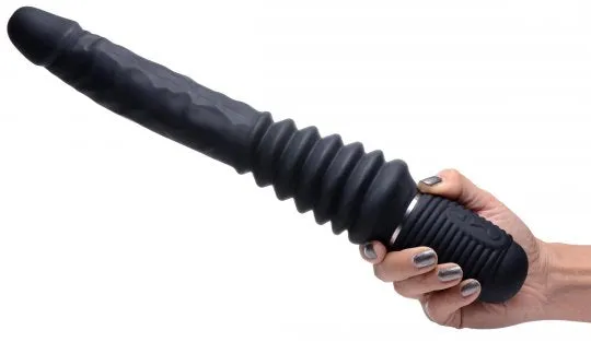 Master Series Female Sex Toys 10X Silicone Vibrating and Thrusting Dildo