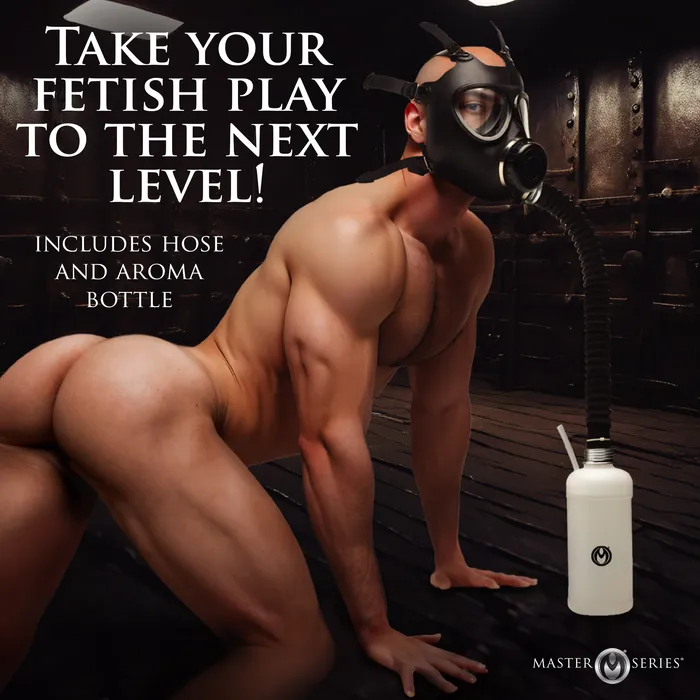Master Series Inhaler Gas Mask with Bottle Male Sex Toys
