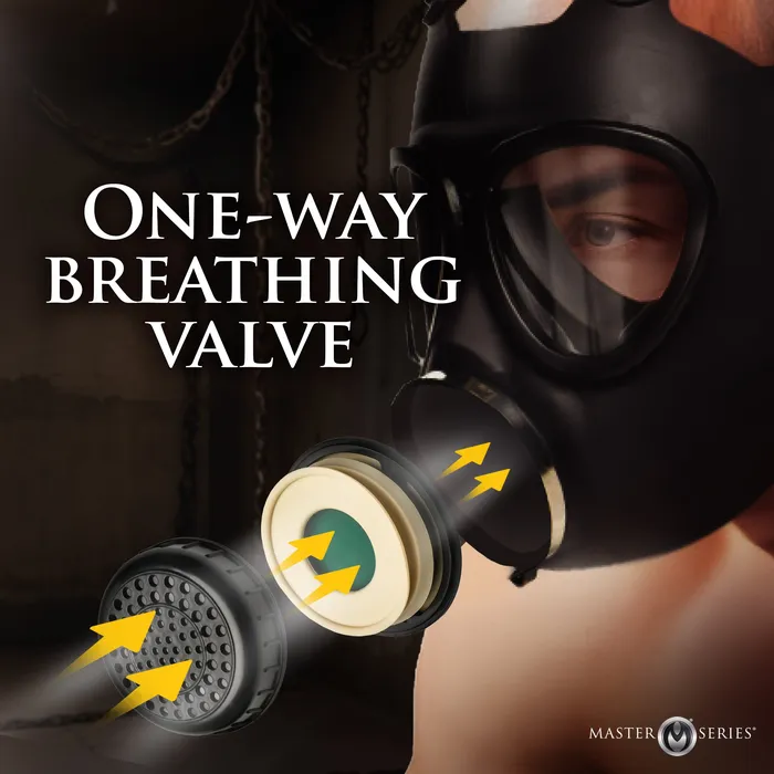 Master Series Inhaler Gas Mask with Bottle Male Sex Toys