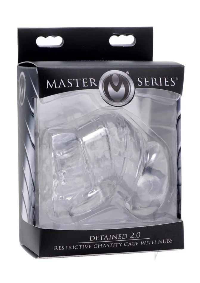 Master Series Male Sex Toys Master Series Detained 20 Restrictive Chastity Cage with Nubs Clear Master Series Male Sex Toys Master Series Detained 20 Restrictive Chastity Cage with Nubs Clear