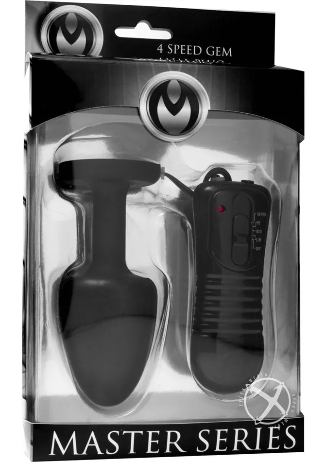 Master Series Male Sex Toys Master Series Paragon Gem Accented Vibrating Anal Plug with Wired Remote Control Black Master Series Male Sex Toys Master Series Paragon Gem Accented Vibrating Anal Plug with Wired Remote Control Black
