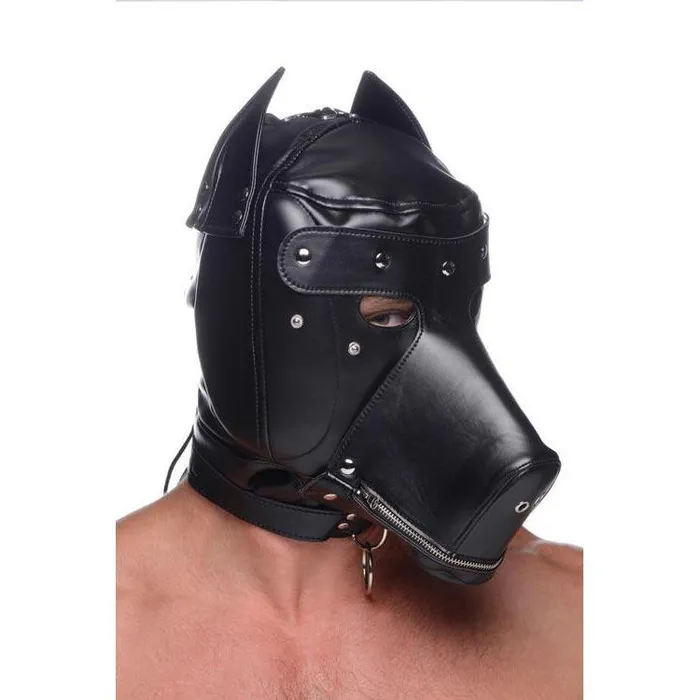 Master Series Male Sex Toys Universal BDSM Hood with Removable Muzzle