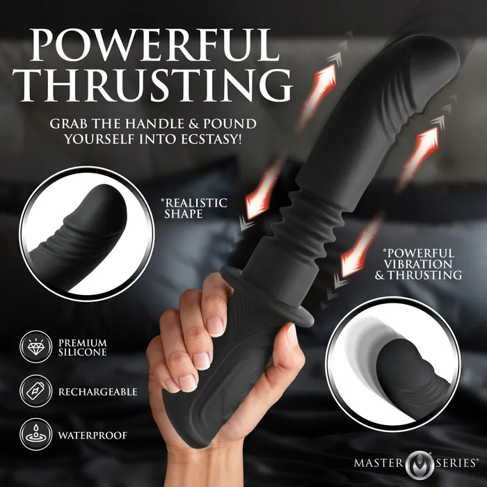 Master Series Vibrators Power Thrust Thrusting Silicone Vibrator