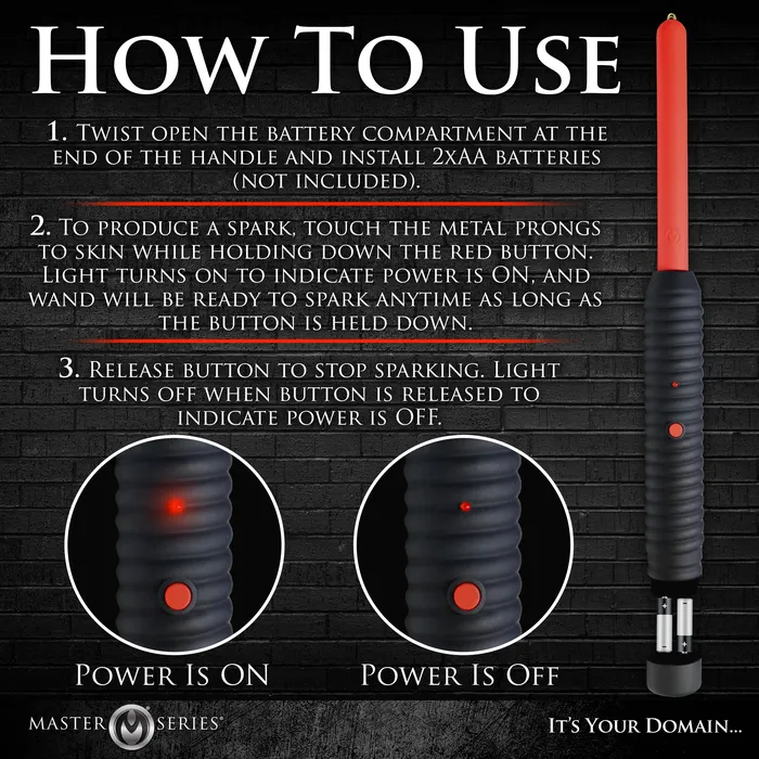 Master Series Vibrators Spark Rod Zapping Wand