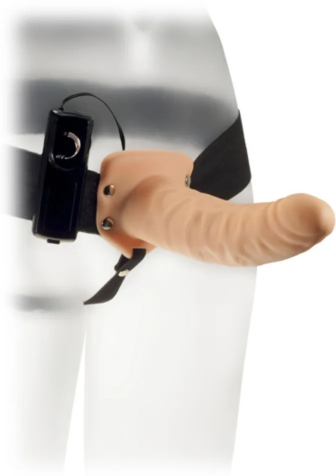 Me You Us ME YOU US The Extender Plus Vibrating Hollow StrapOn with Wired Remote Control Vanilla Female Sex Toys