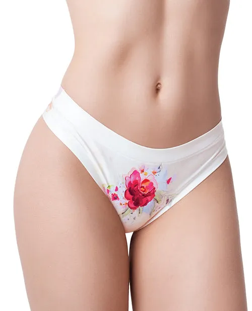 Mememe Flower Power Rose Printed Thong XL Mememe Male Sex Toys