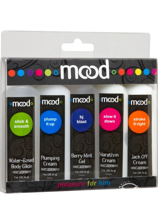 Mood Mood Pleasure For Him Enhancement Gels Gels 1oz 5 Per Kit Couples