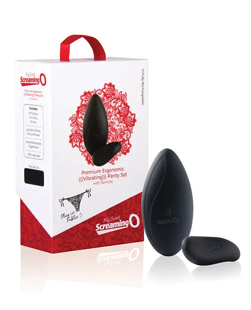 My Secret Premium Ergonomic Rechargeable Panty Vibe Set with Remote Control Black My Secret Female Sex Toys My Secret Premium Ergonomic Rechargeable Panty Vibe Set with Remote Control Black My Secret Female Sex Toys
