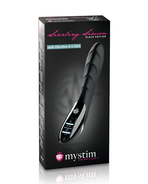 Mystim Anal Mystim Sizzling Simon eStim Vibrator Black Edition Black