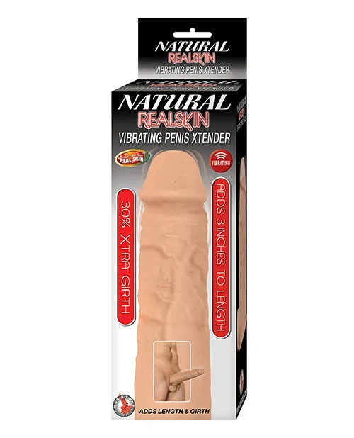 Natural Realskin Vibrating Penis Xtender Vanilla Natural Male Sex Toys Natural Realskin Vibrating Penis Xtender Vanilla Natural Male Sex Toys