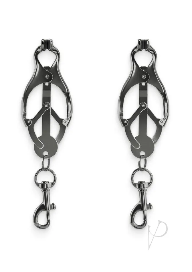 Nipple Clitoral Toys Bound Nipple Clamps C3 Gunmetal Gray Bound