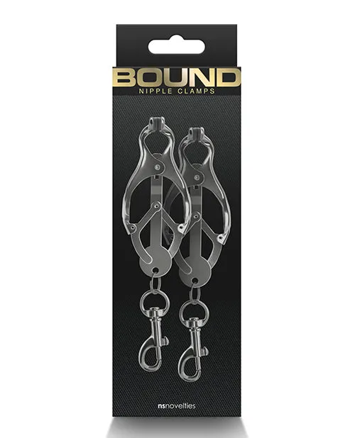 Nipple Clitoral Toys Bound Nipple Clamps C3 Gunmetal Gray Bound
