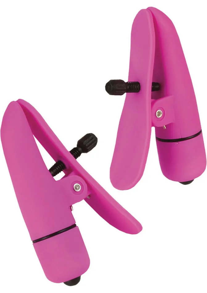 Nipple Play Couples Nipple Play Nipplettes Vibrating Nipple Clamps Pink