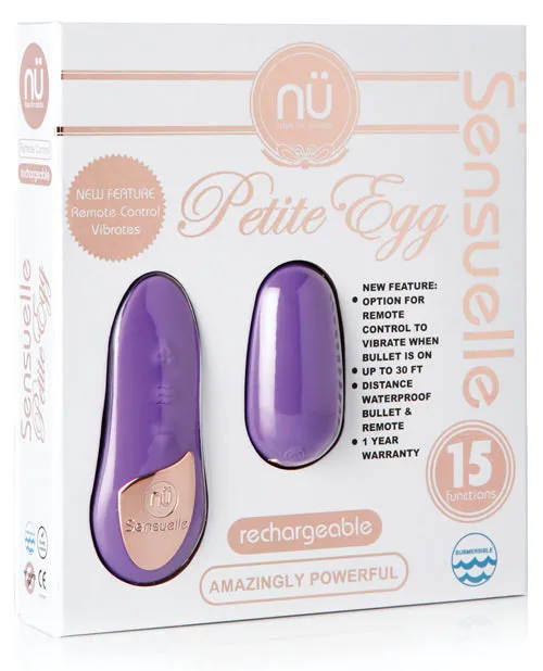 Nu Sensuelle Female Sex Toys Nu Sensuelle Petite Rechargeable Egg with Remote Control Purple