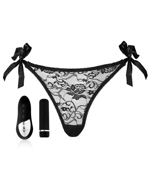 Nu Sensuelle Female Sex Toys Nu Sensuelle Pleasure Panty Vibe Rechargeable Silicone with Bullet and Remote Control Black