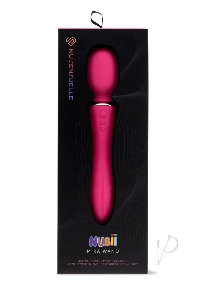 Nu Sensuelle Mika Nubii Rechargeable Silicone Mini Wand Pink Nu Sensuelle Vibrators