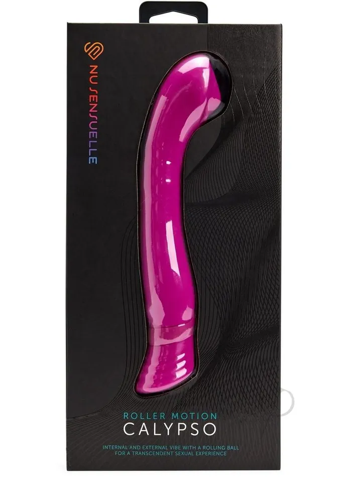 Nu Sensuelle Nu Sensuelle Calypso Rechargeable Silicone Roller Motion GSpot Vibrator with Clitoral Stimulation Magenta Female Sex Toys Nu Sensuelle Nu Sensuelle Calypso Rechargeable Silicone Roller Motion GSpot Vibrator with Clitoral Stimulation Magenta Female Sex Toys