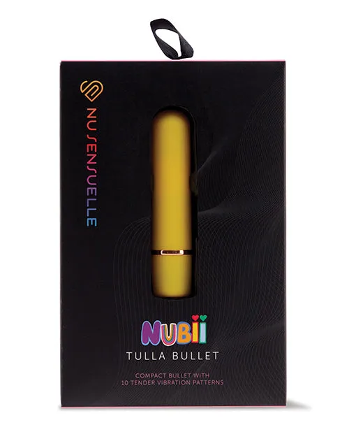 Nu Sensuelle Tulla Nubii Rechargeable Silicone Bullet Yellow Nu Sensuelle Female Sex Toys