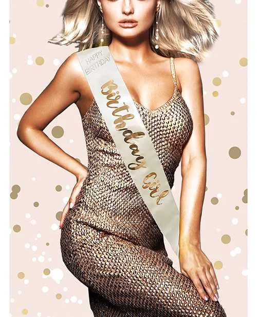 Omg International Vibrators Birthday Girl Sash Rose Gold