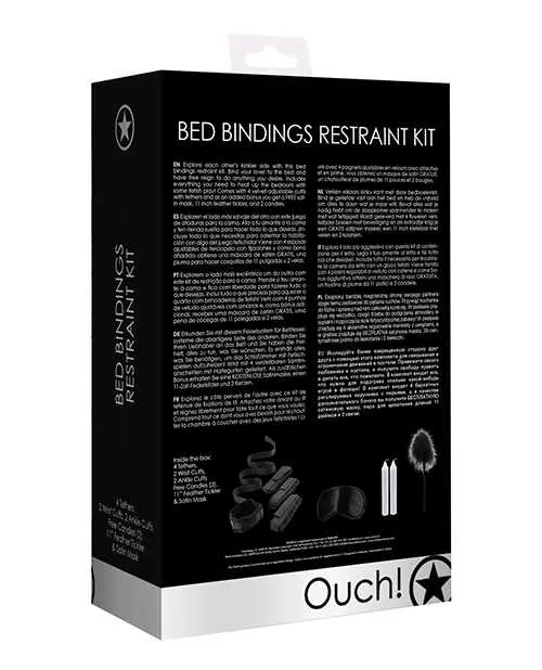 Ouch Anal Ouch Bed Bindings Restraint Kit Black