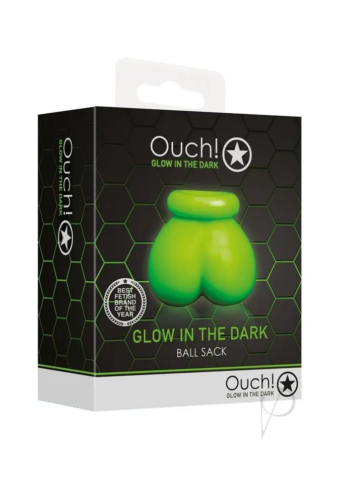 Ouch Dildos Ouch Ball Sack Glow in the Dark Green