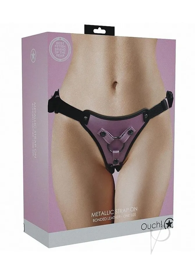 Ouch StrapOn Harness Metallic Rose Gold Ouch Female Sex Toys