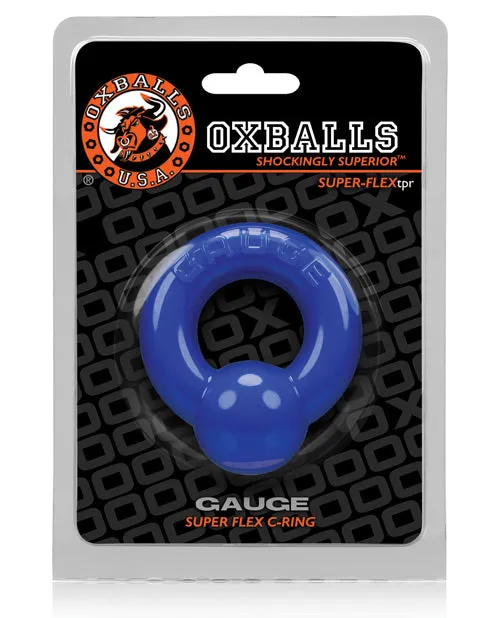 Oxballs Gauge Super Flex Cock Ring Blue Oxballs Male Sex Toys