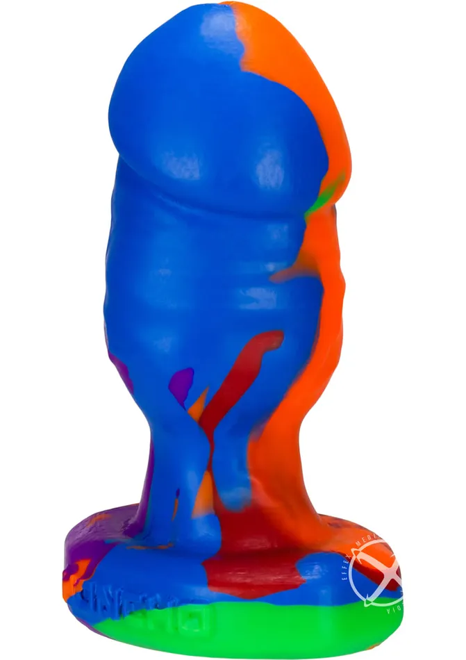 Oxballs Male Sex Toys Oxballs Honcho1 Silicone Anal Plug Rainbow