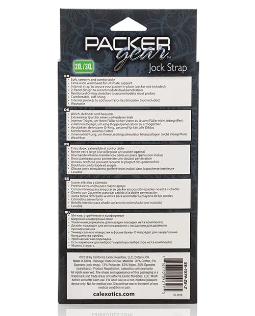 Packer Gear Jock Strap Harness 2XLarge3XLarge Black Packer Gear Anal